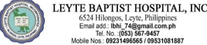 Leyte Baptist Hospital logo